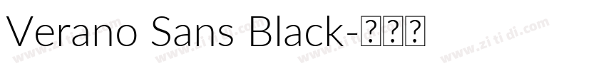 Verano Sans Black字体转换
